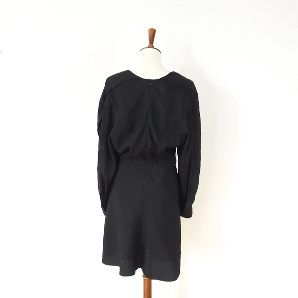 FINAL ⬇️ IRO | Anokia Silk-Blend Mini Dress in Textured Black - Picture 5 of 9